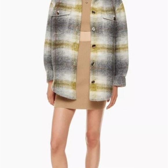 NWOT Wilfred Free Aritzia Ribbed Knit Bodycon Cut-Out Mini Dress Womens Small - Picture 3 of 8